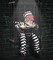 Halloween Decor Prop with Motion Sensor, Scary Skull Cage Prisoner Haunted House Decor, Spooky Hanging Ghost Light Up Eyes Decorations
